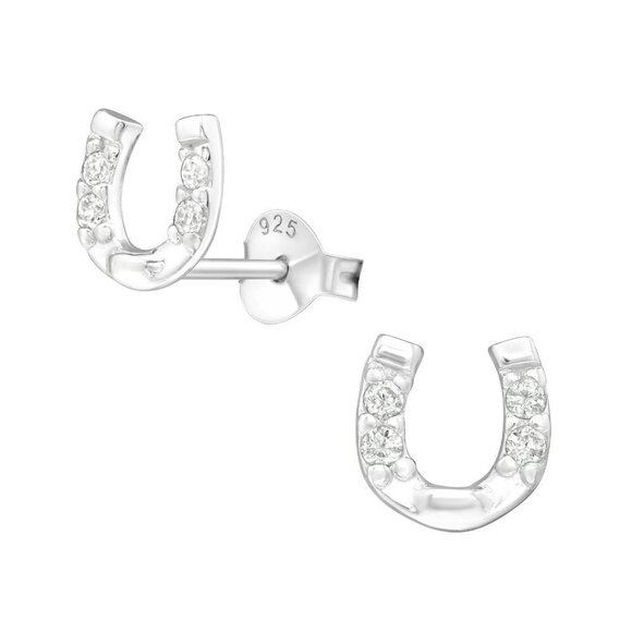 Martin Pere Jewelry - Sterling Silver Horseshoe Tiny Stud Earrings